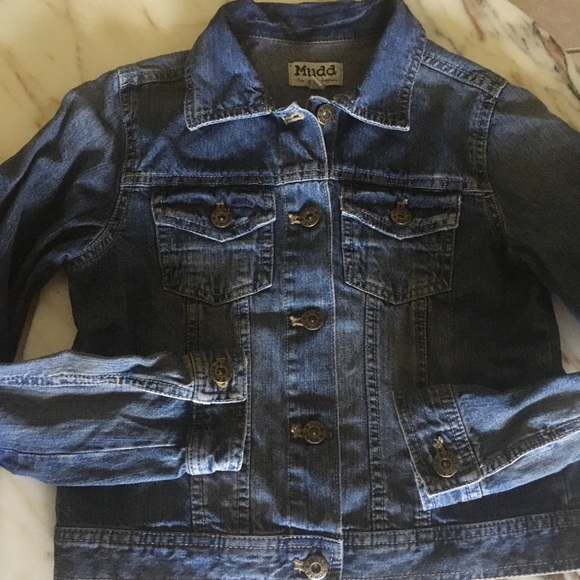 girls cropped jean jacket